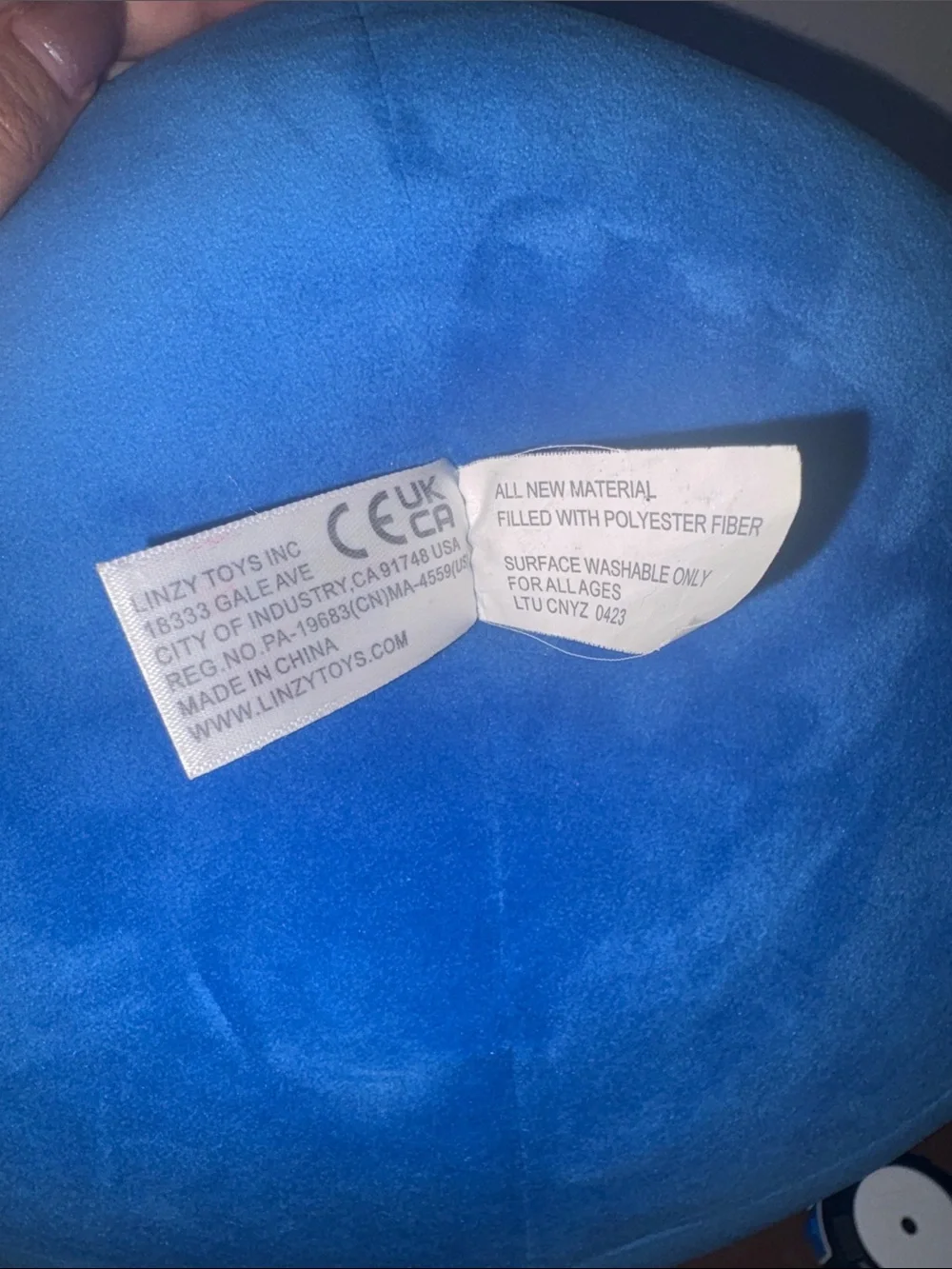 Blueberry Plush Decorative Pillow with Smiling Face